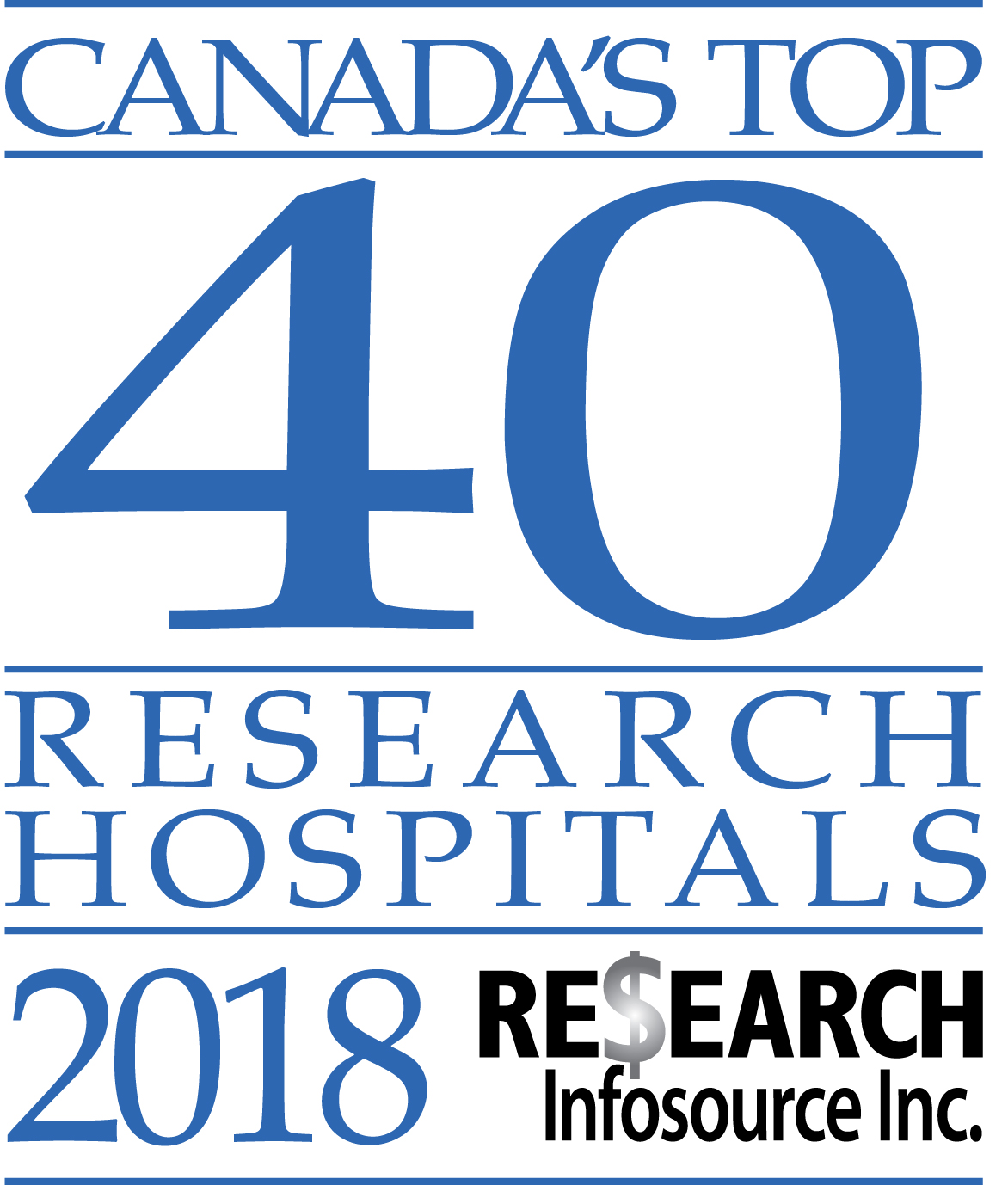 Canadian top 40 research hospital list 2018
